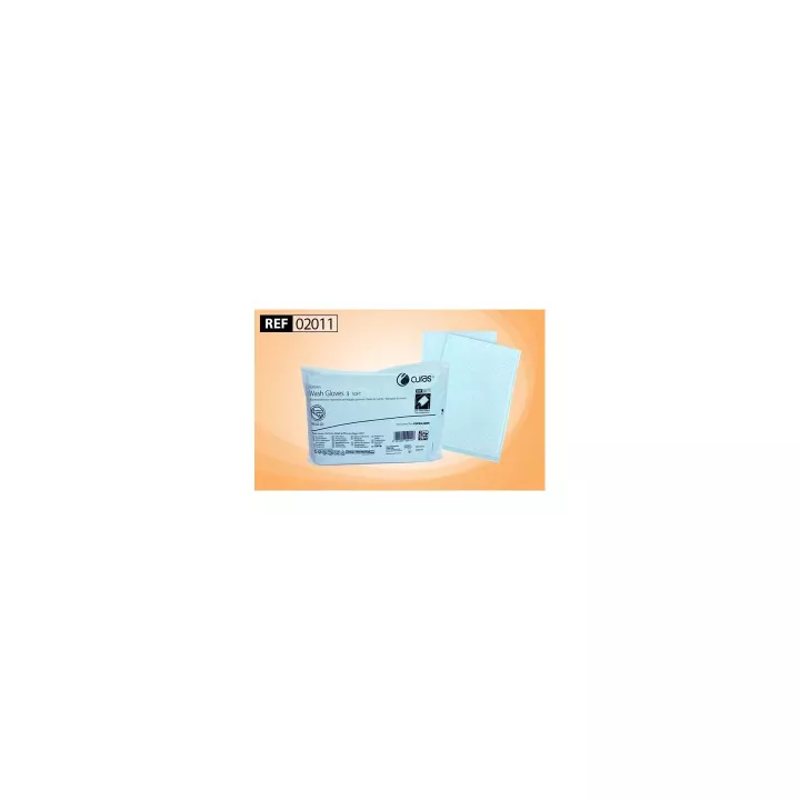 Gants de toilette secs en non-tissé imperméable, sachet de 50