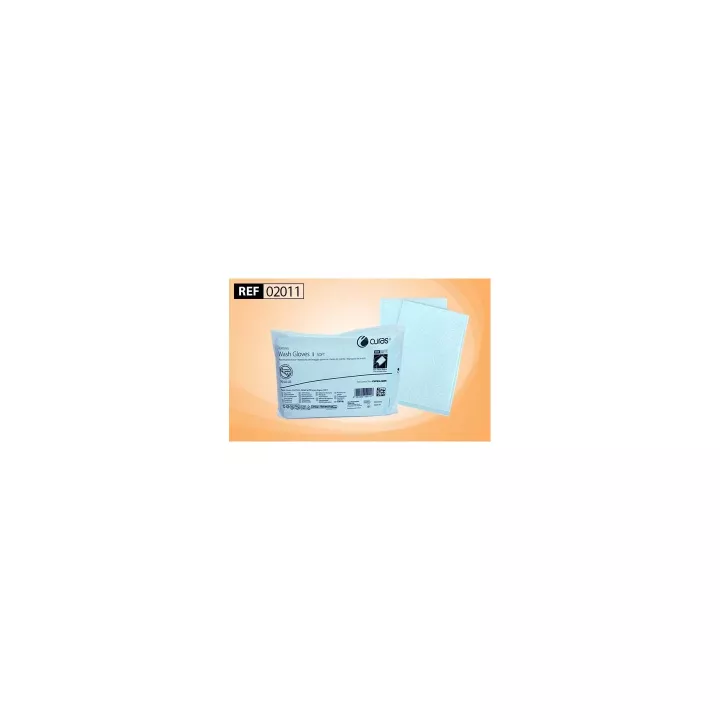 Gants de toilette secs en non-tissé imperméable, sachet de 50