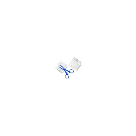 Pince Kocher bleue, 14 cm, sachet pelable, carton de 100
