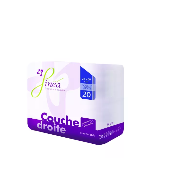Protection rectangulaire Finéa couche droite, paquet de 20
