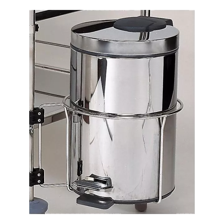 Support + poubelle inox 12 litres