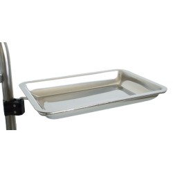 Porte plateau avec plateau inox pour guéridons de soins