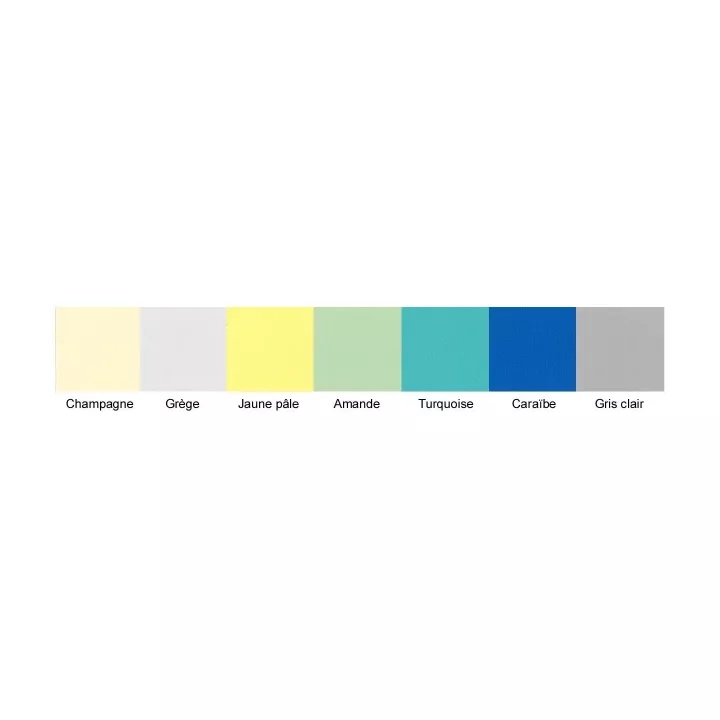 Paravent mural télescopique pliable, toile PVC couleur, classe M2.