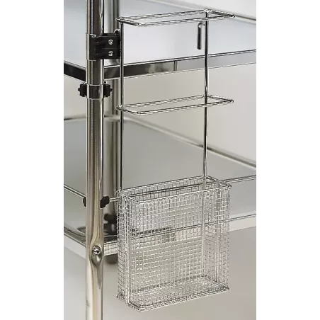 Porte sondes en fil inox pour guéridons de soins