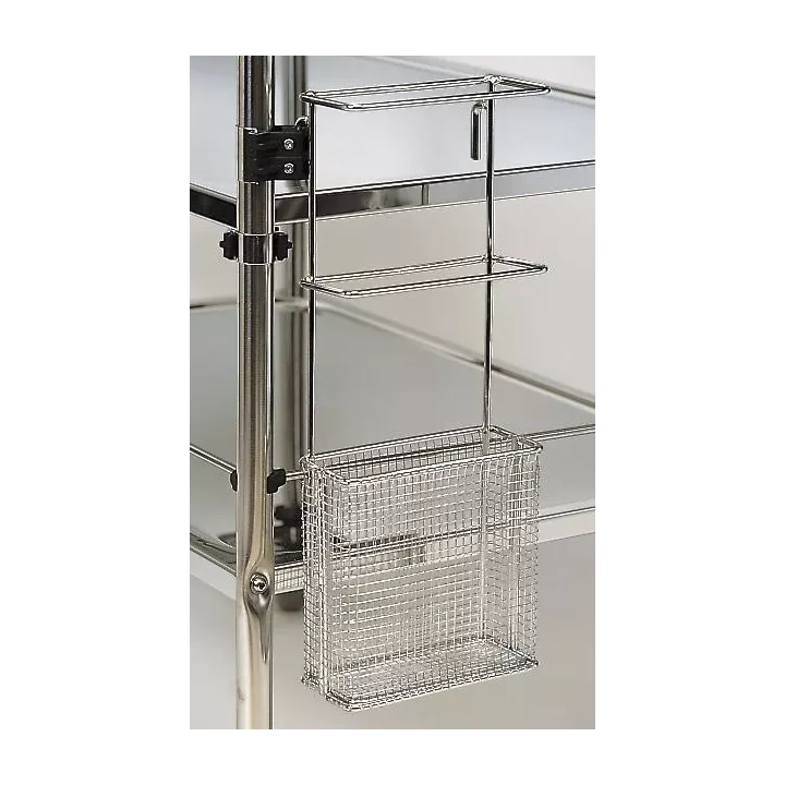 Porte sondes en fil inox pour guéridons de soins