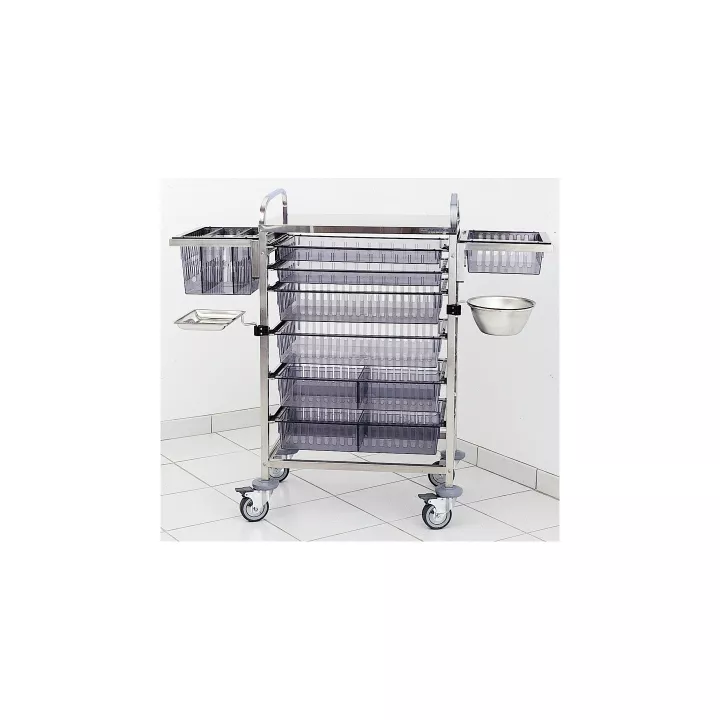 Chariot de soins et de transport pour bac de rangement