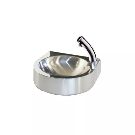 Poste de lavage des mains rond en inox