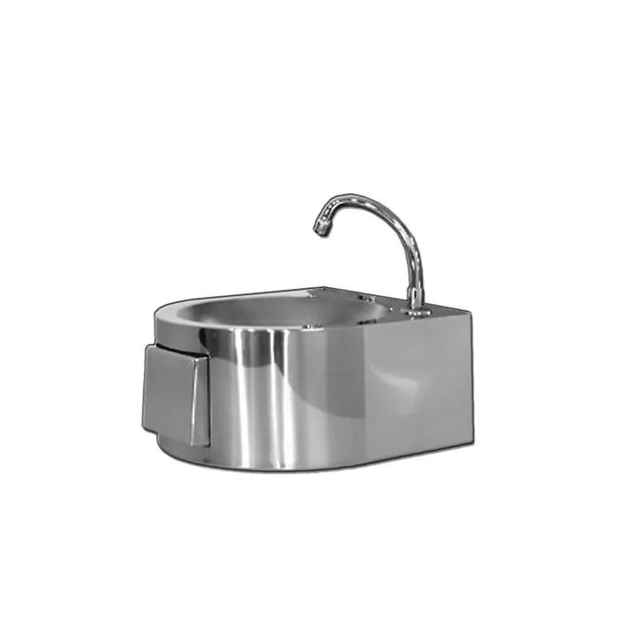 Poste de lavage des mains rond en inox