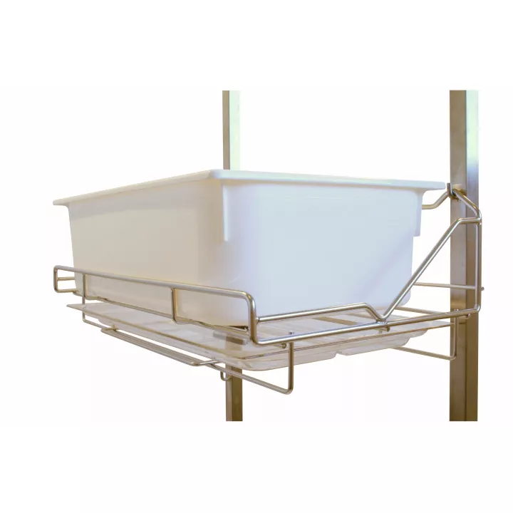 Support pour bac ou container avec rangement couvercle