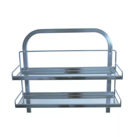 Etagère multifonction double, en inox