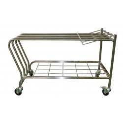 Chariot support feuilles en inox