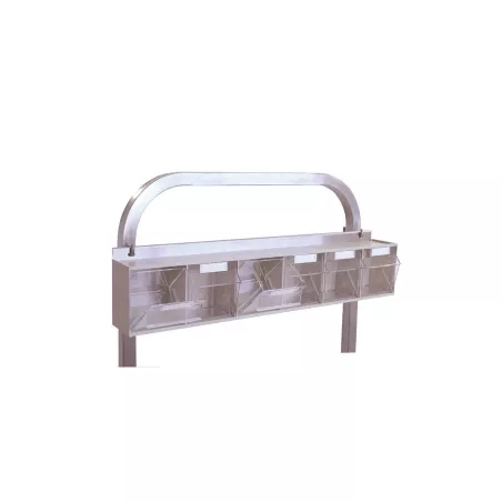 Bloc de 5 ou 6 boites basculantes avec support inox