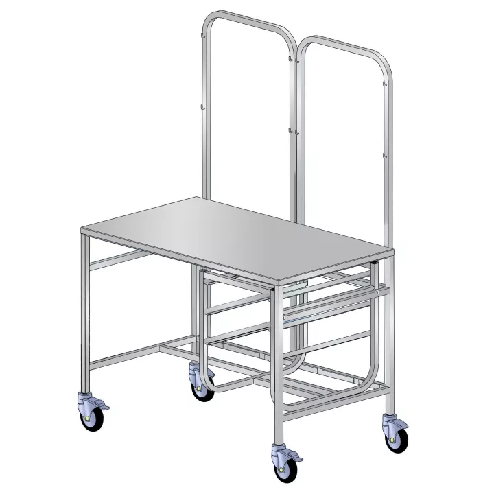 Portique simple ou double face, 2 niveaux d'accessoires, 1487x 555 mm