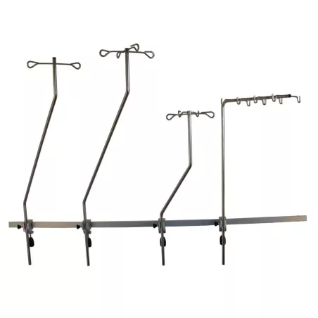 Tige porte sérum pour rail médical, 4 modèles au choix