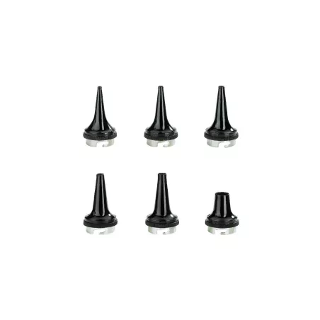 Jeu de 5 spéculums auriculaires + 1 spéculum nasal