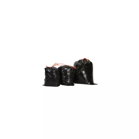 Sacs PEBD NOIR lien coulissant 100 L en 40 µ, colis de 100