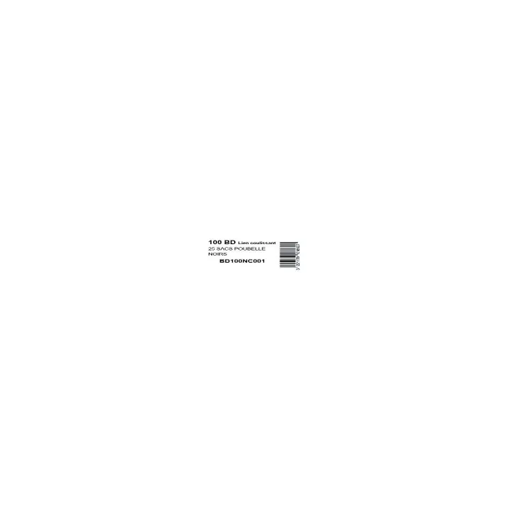 Sacs PEBD NOIR lien coulissant 100 L en 40 µ, colis de 100