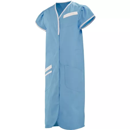 Blouse à manches courtes DAPHNEE, bleu ciel / blanc, T0 à T6