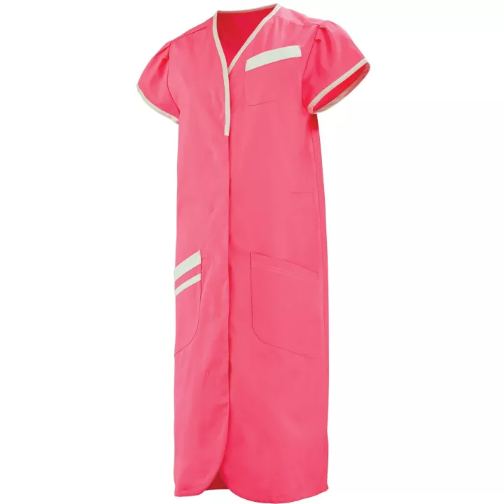 Blouse à manches courtes DAPHNEE, rose fuschia / blanc, T0 à T6