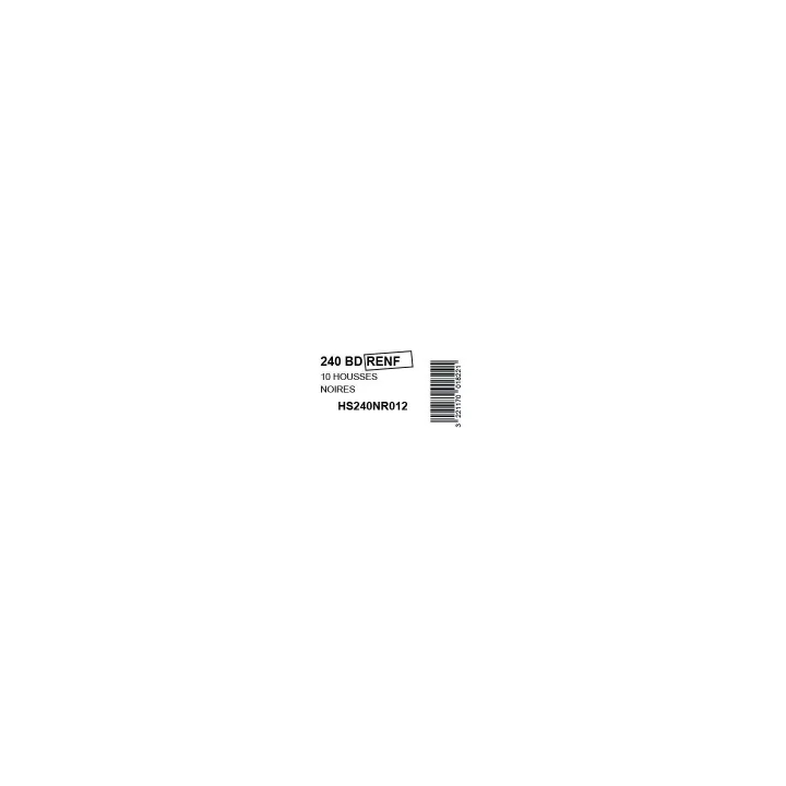 Housses pour conteneur 240 L  Noir en 35 µ, colis de 100