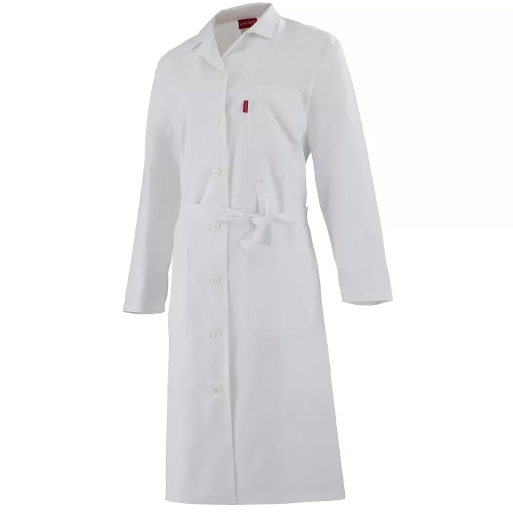 Blouse femme à manches longues JESSICA, 100% coton, blanche, T0 à T6