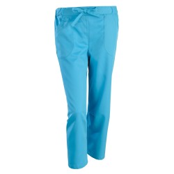 Pantacourt femme coupe droite JULIA, turquoise, tailles 0 à 6