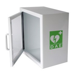 Armoire murale métallique blanche avec alarme