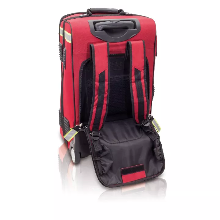 Sac urgence Oxygène Emerair à roulettes, Rouge