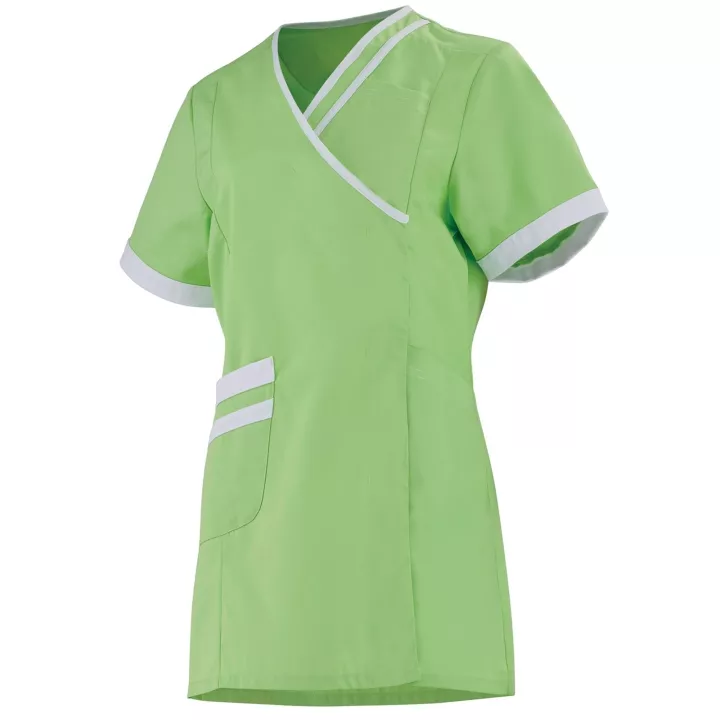 Tunique femme manches courtes LILEE, vert / blanc, T0 à T6