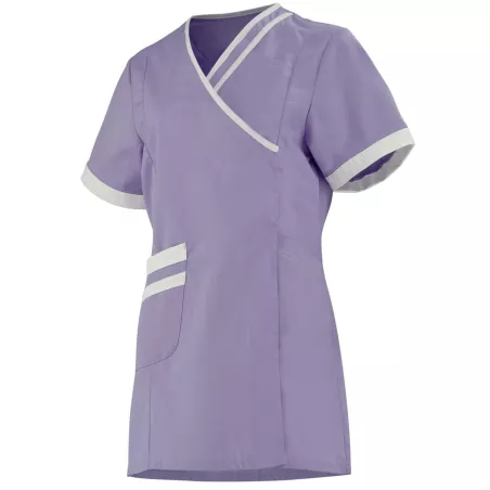 Tunique femme manches courtes LILEE, parme / blanc, T0 à T6