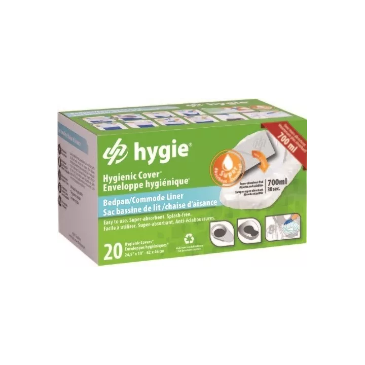 400 enveloppes hygiéniques Bassin de lit