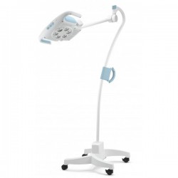 Lampe d'examen Halogène, bras flexible, pied sur sur roulettes 30000 Lux