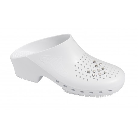 Sabot CALZURO Fashion perforé, blanc du 33/34-46/47, bride en option