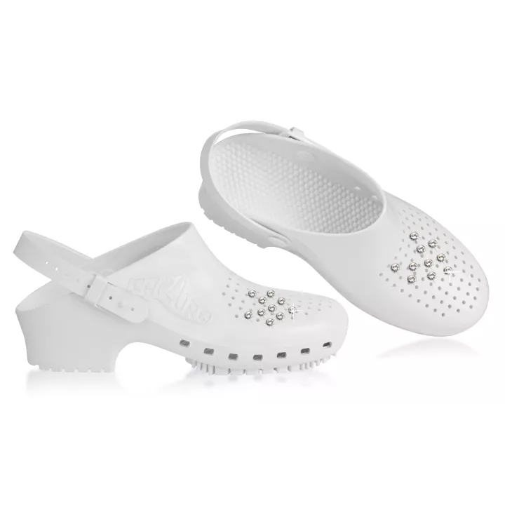 Sabot CALZURO Fashion perforé, blanc du 33/34-46/47, bride en option
