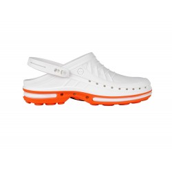 Sabot CLOG orange et blanc du 35/36 au 47/48 avec bride