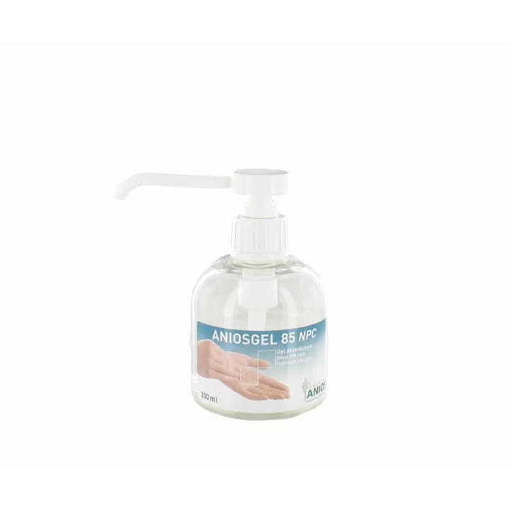 Gel hydroalcoolique ANIOSGEL 85 NPC, Flacon de 300 ml, pompe vissée
