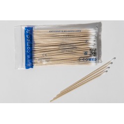 Bâtonnets écouvillons en bois, le sachet de 100 pcs