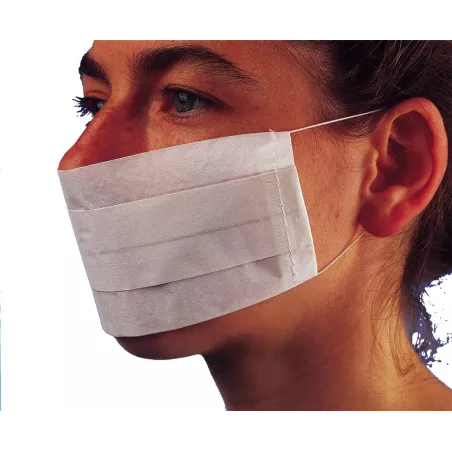 Masque UU 2 plis avec élastique - boîte de 100