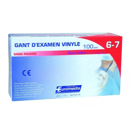 Gants d'examens Vinyle Flexinyl, non poudrés, bte de 100