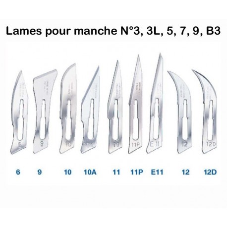 Lames stériles SWANN MORTON, boîte de 100