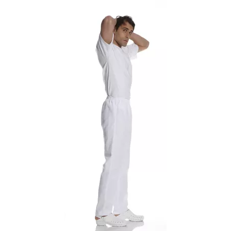 Pantalon mixte "Pliki" blanc