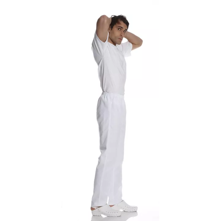Pantalon mixte "Pliki" blanc