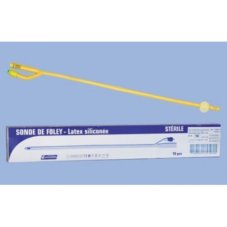 Sonde urinaire, PVC, pour hommes CH16, longueur 20 cm, avec pointe en  nélaton, stérile, 10 x 1 unité