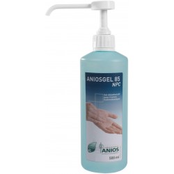 Gel hydroalcoolique ANIOSGEL 85 NPC, flacon bleu de 500 ml au choix