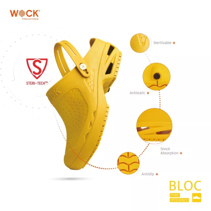 Sabot BLOC OPEN Blanc, perforés du 34/35 au 46/47