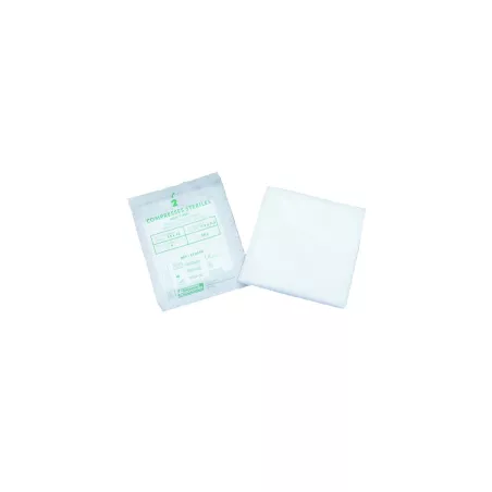 Compresse en non-tissé stérile 30g/m², 4 plis, boîte de 200