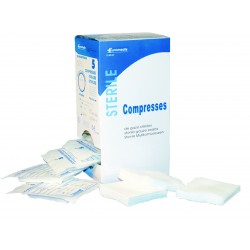 Compresse de gaze stérile, simple emballage, 17 fils, sachet de 3