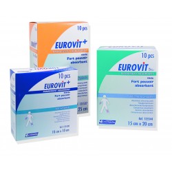 Pansement absorbant stérile EUROVIT, voile intraversable, x 10