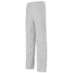 Pantalon mixte CAMILLE, blanc, 100% coton, taille élastiquée, T0 à T6