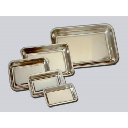 Plateaux rectangulaires à instruments en inox